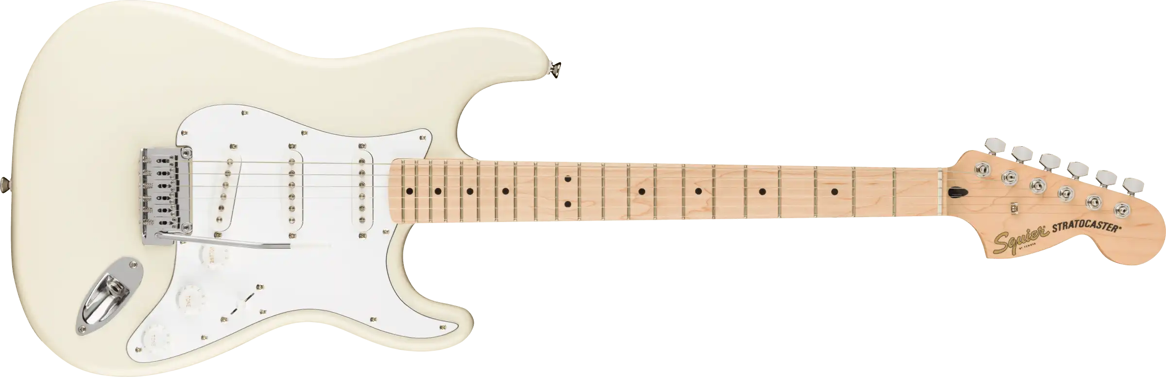 Squier Affinity Series™ Stratocaster®, Maple Fingerboard, Olympic White